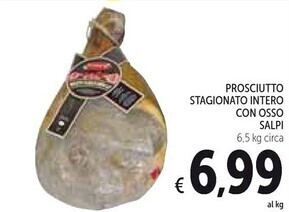 Spazio Conad Salpi prosciutto stagionato intero con osso offerta