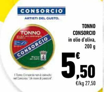 Conad TONNO CONSORCIO in olio d'oliva, 200 g offerta