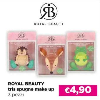 Acqua & Sapone ROYAL BEAUTY tris spugne make up 3 pezzi offerta