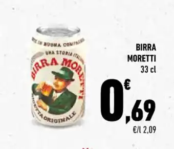 Conad BIRRA MORETTI 33 cl offerta