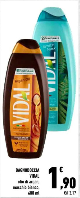 Conad BAGNODOCCIA VIDAL 600 ml offerta