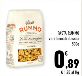 Conad PASTA RUMMO vari formati classici 500g offerta