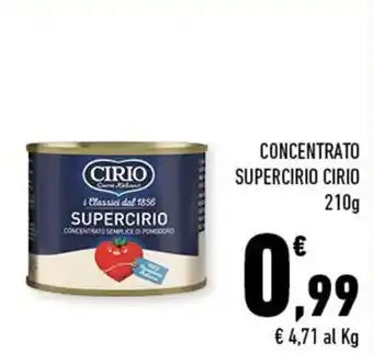Conad CONCENTRATO SUPERCIRIO CIRIO 210g offerta