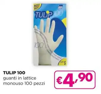 Acqua & Sapone TULIP 100 guanti in lattice monouso 100 pezzi offerta