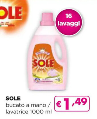 Acqua & Sapone SOLE bucato a mano / lavatrice 1000 ml offerta