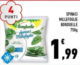 Conad SPINACI MILLEFOGLIE BONDUELLE 750g offerta