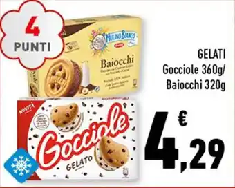 Conad GELATI Gocciole 360g/ Baiocchi 320g offerta