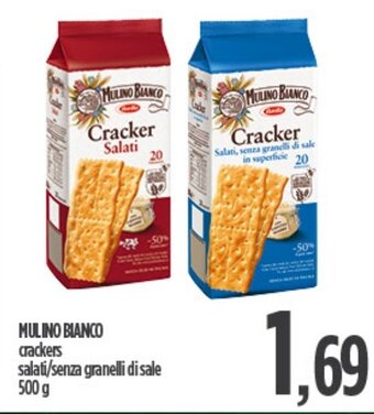 Ciro Amodio MULINO BIANCO crackers salati/senza granelli di sale 500 g offerta