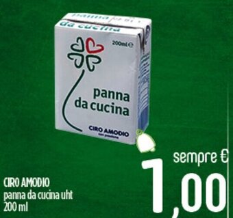 Ciro Amodio CIRO AMODIO panna da cucina uht 200 ml offerta