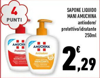 Conad SAPONE LIQUIDO MANI AMUCHINA 250ml offerta