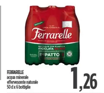 FERRARELLE acqua minerale effervescente naturale 50 cl x 6 bottiglie