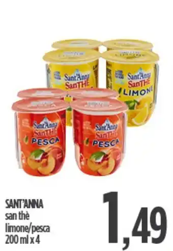Ciro Amodio SANT'ANNA santhè limone/pesca 200 ml x 4 offerta