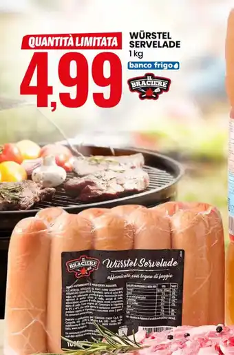 Eurospin WÜRSTEL QUANTITÀ LIMITATA SERVELADE 1 kg offerta