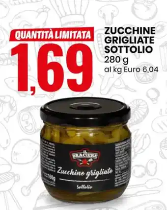 Eurospin ZUCCHINE GRIGLIATE SOTTOLIO 280 g offerta
