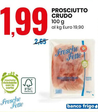 Eurospin PROSCIUTTO CRUDO 100 g offerta