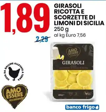 Eurospin GIRASOLI RICOTTA E SCORZETTE DI LIMONI DI SICILIA 250 g offerta