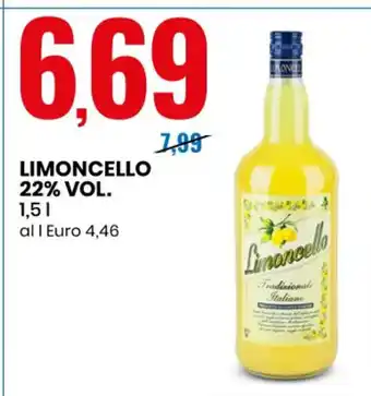 Eurospin LIMONCELLO 22% VOL. 1,5 l offerta