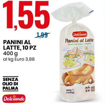Eurospin PANINI AL LATTE, 10 PZ 400 g offerta