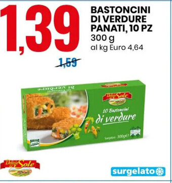 Eurospin BASTONCINI DI VERDURE PANATI, 10 PZ 300 g offerta
