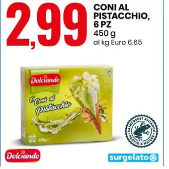CONI AL PISTACCHIO, 6 PZ 450 g