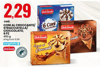 CONI AL CROCCANTE/ STRACCIATELLA/ CIOCCOLATO, 6 PZ 450 g