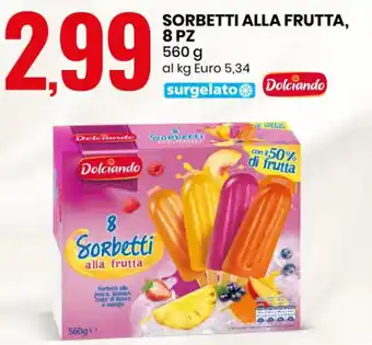 Eurospin SORBETTI ALLA FRUTTA, 8 PZ 560 g offerta