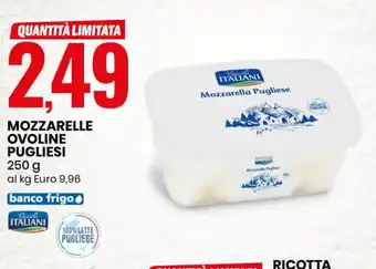 MOZZARELLE OVOLINE PUGLIESI 250 g