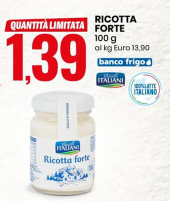 Eurospin Ricotta forte 100 g offerta