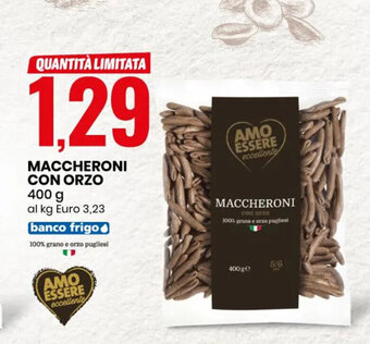 Eurospin MACCHERONI CON ORZO 400 g offerta