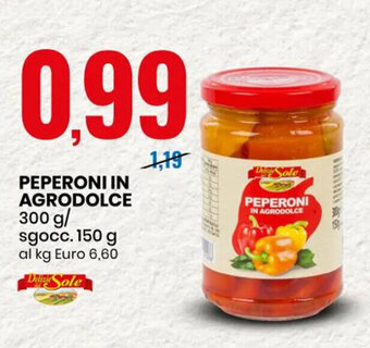 Eurospin PEPERONI IN AGRODOLCE 300 g/ sgocc. 150 g offerta