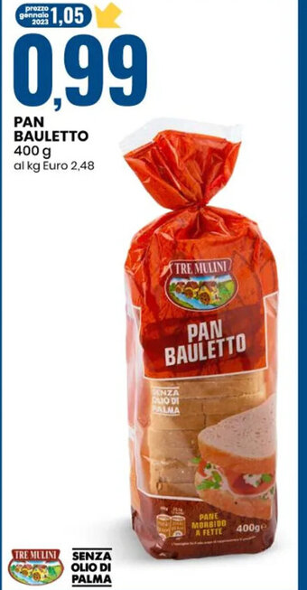 Eurospin PAN BAULETTO 400 g offerta