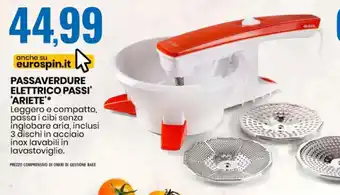 Eurospin PASSAVERDURE ELETTRICO PASSI' 'ARIETE'* offerta