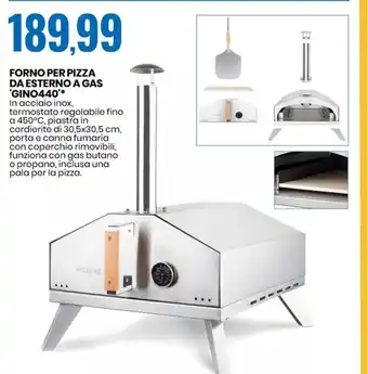Eurospin FORNO PER PIZZA DA ESTERNO A GAS 'GINO440'* offerta