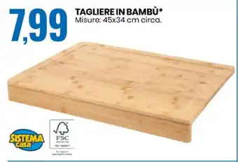 Eurospin TAGLIERE IN BAMBÙ* 45x34 cm circa. offerta