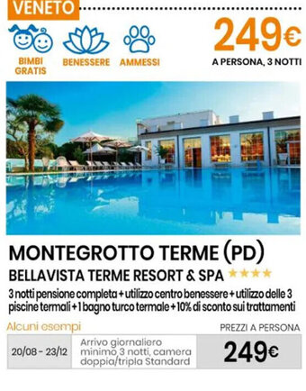 Eurospin MONTEGROTTO TERME (PD) BELLAVISTA TERME RESORT & SPA offerta