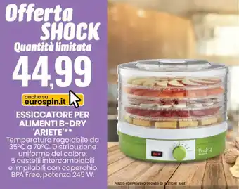 Eurospin ESSICCATORE PER ALIMENTI B-DRY 'ARIETE'** offerta
