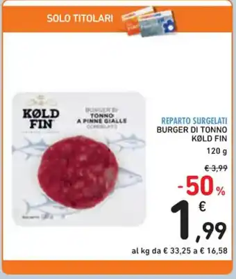 Spazio Conad BURGER DI TONNO KØLD FIN 120 g offerta