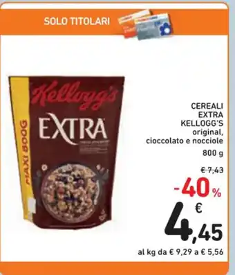 Spazio Conad CEREALI EXTRA KELLOGG'S original, 800 g offerta