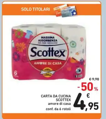 Spazio Conad CARTA DA CUCINA SCOTTEX conf. da 6 rotoli offerta