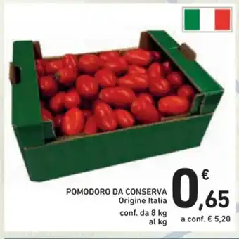POMODORO DA CONSERVA Origine Italia conf. da 8 kg