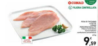 Spazio Conad FESA DI TACCHINO A FETTE CONAD PERCORSO QUALITÀ offerta