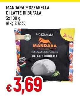Famila Mandara mozzarella di latte di bufala offerta