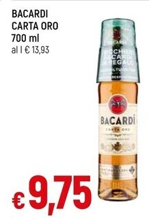 Famila Bacardi carta oro offerta