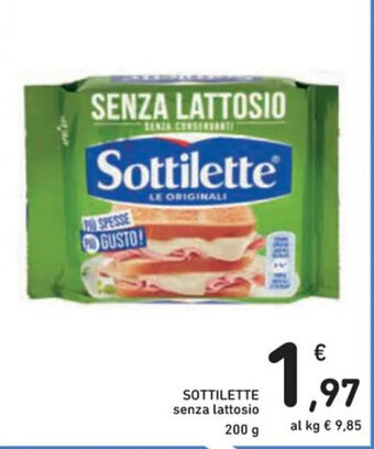 Spazio Conad SOTTILETTE senza lattosio 200 g offerta