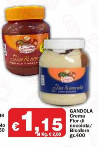 Gandola Crema Fior di nocciola/Bicolore 400gr