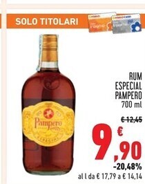 Conad Superstore Pampero rum especial offerta