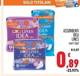 Conad Superstore Lines assorbenti idea offerta