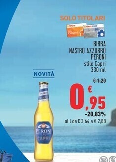 Conad Superstore Peroni birra nastro azzurro offerta
