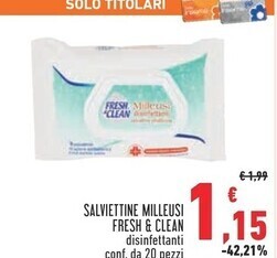 Conad Superstore Fresh & clean salviettine milleusi offerta