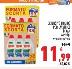 Conad Superstore Dixan detersivo liquido per lavatrice offerta